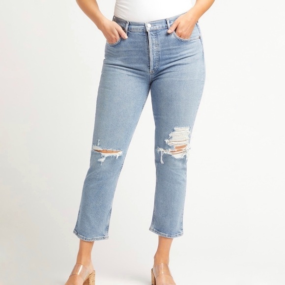 Agolde Riley High Rise Straight - Picture 3 of 10